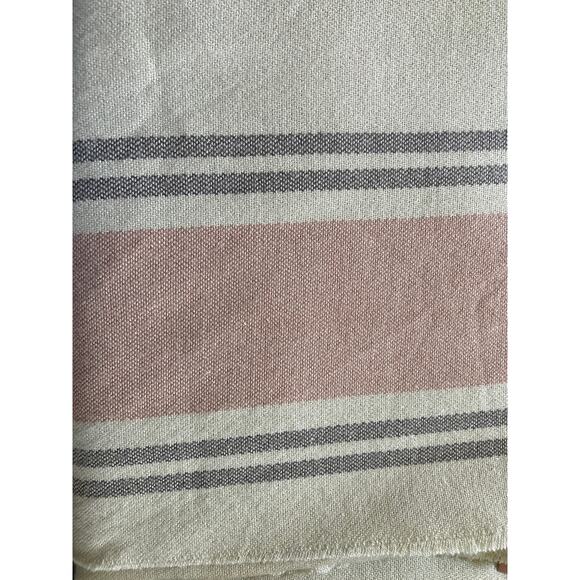 NWT Siizu Causebox blush pink/grey/cream stripe poncho scarf shawl, one size - Picture 10 of 12